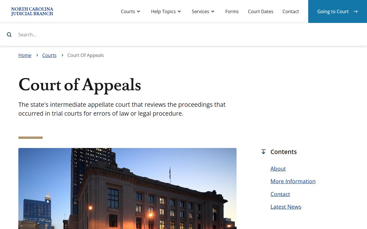 Ashe County clerk of court records Court of Appeals