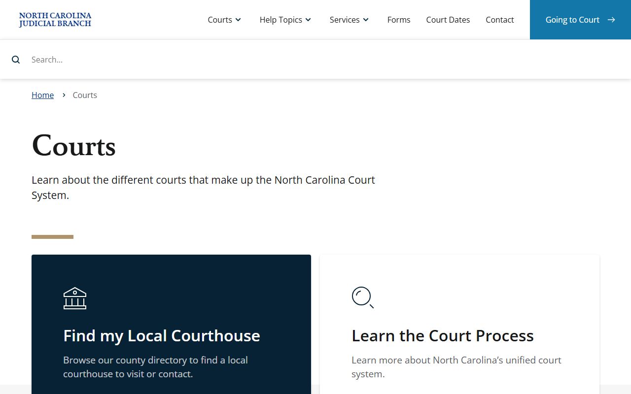 Ashe County court dockets North Carolina courts overview