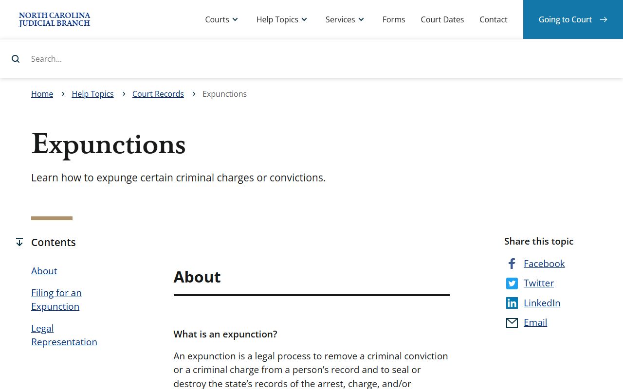 Ashe County criminal court records expunctions help topic