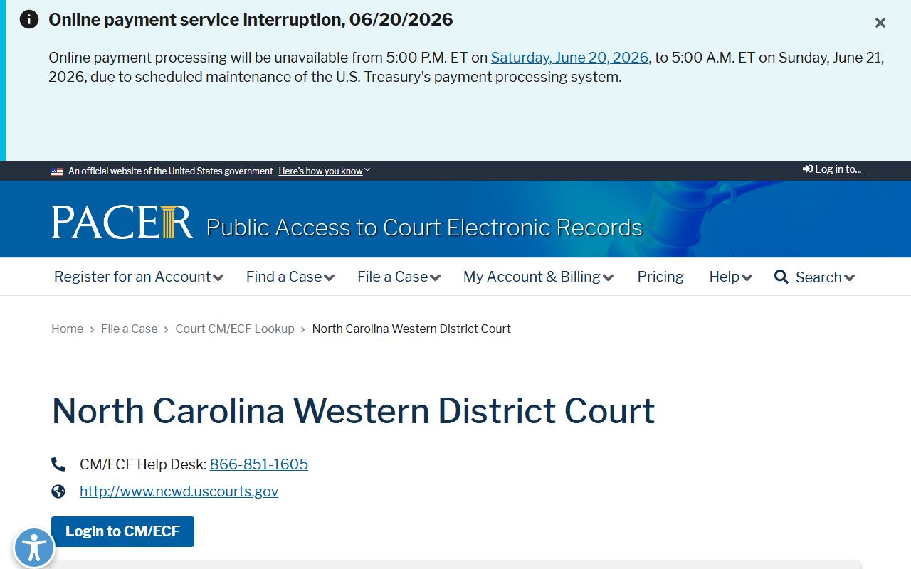 Ashe County district court records PACER Western District lookup